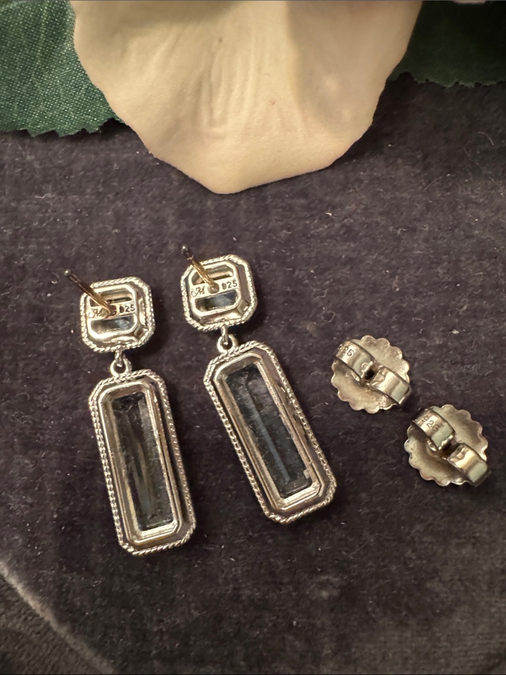 New Monica Rich Kosann Blue Topaz Earrings - Picture 4 of 6